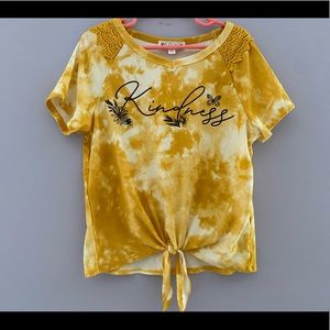 Love, Glam Girl Yellow Kindness Tie Dye Top